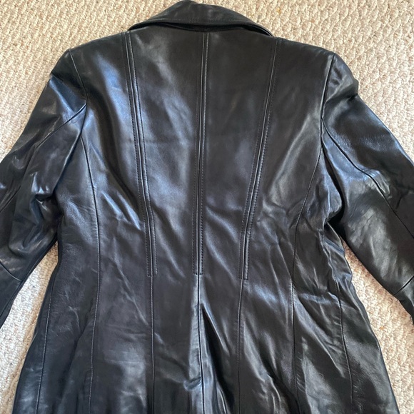 Avanti Black Leather Jacket, M - Picture 3 of 12